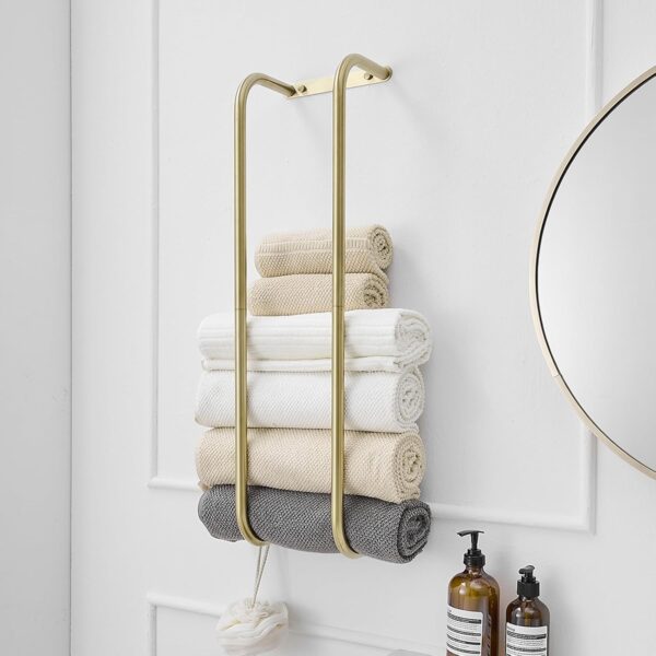Rolled Towel Storage Rack for Bathroom