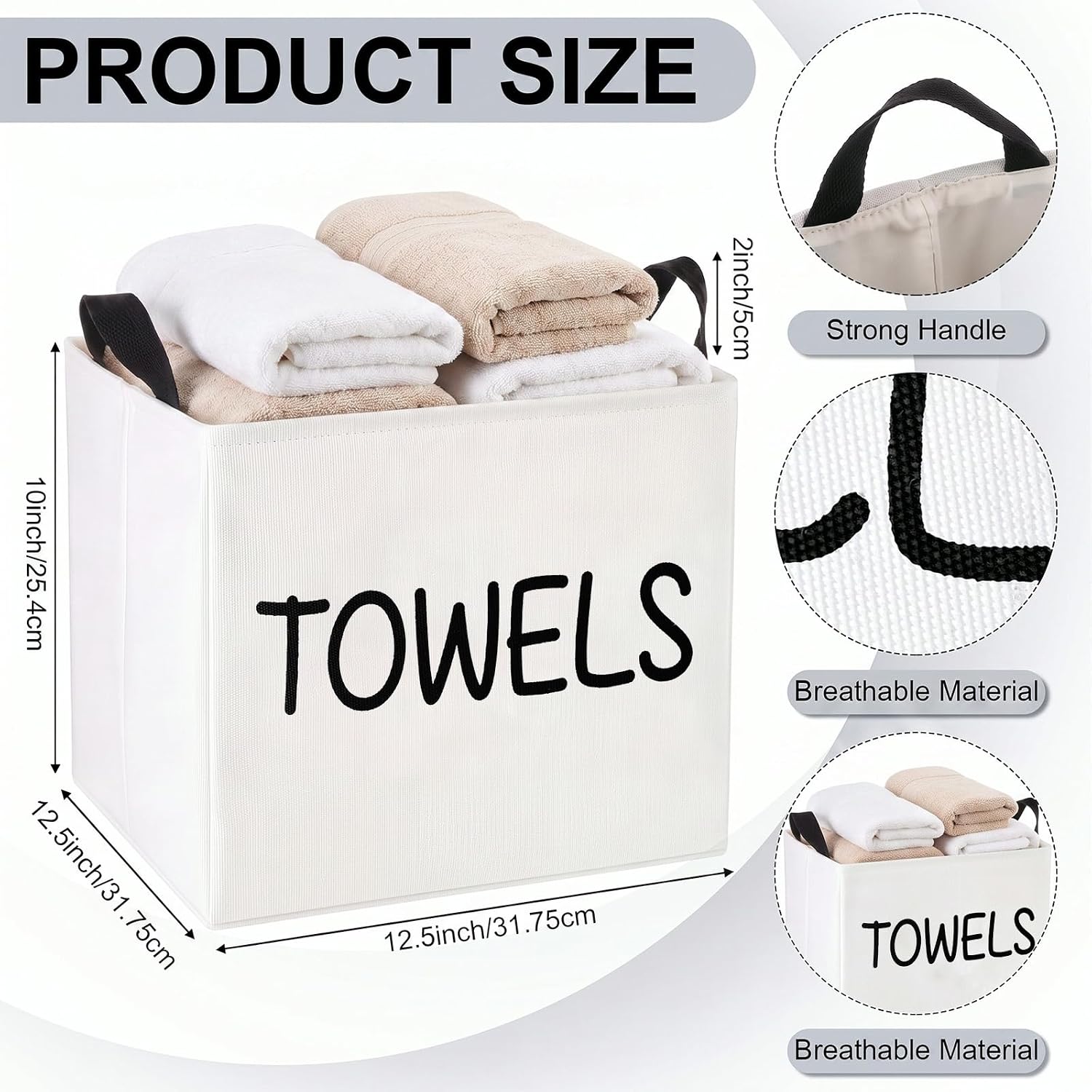 Canvas Hamper for Laundry and Towels - Image 2