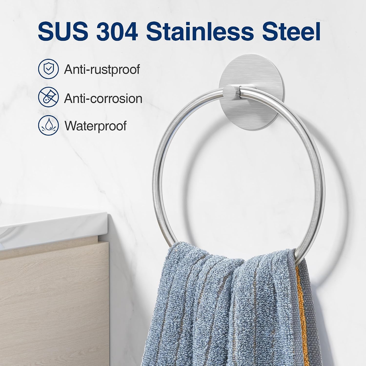 Stainless Steel Countertop Towel Rack - Image 2