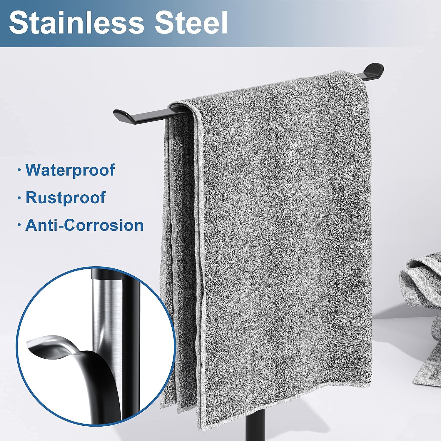 Minimalist Hand Towel Bar for Countertops - Image 2