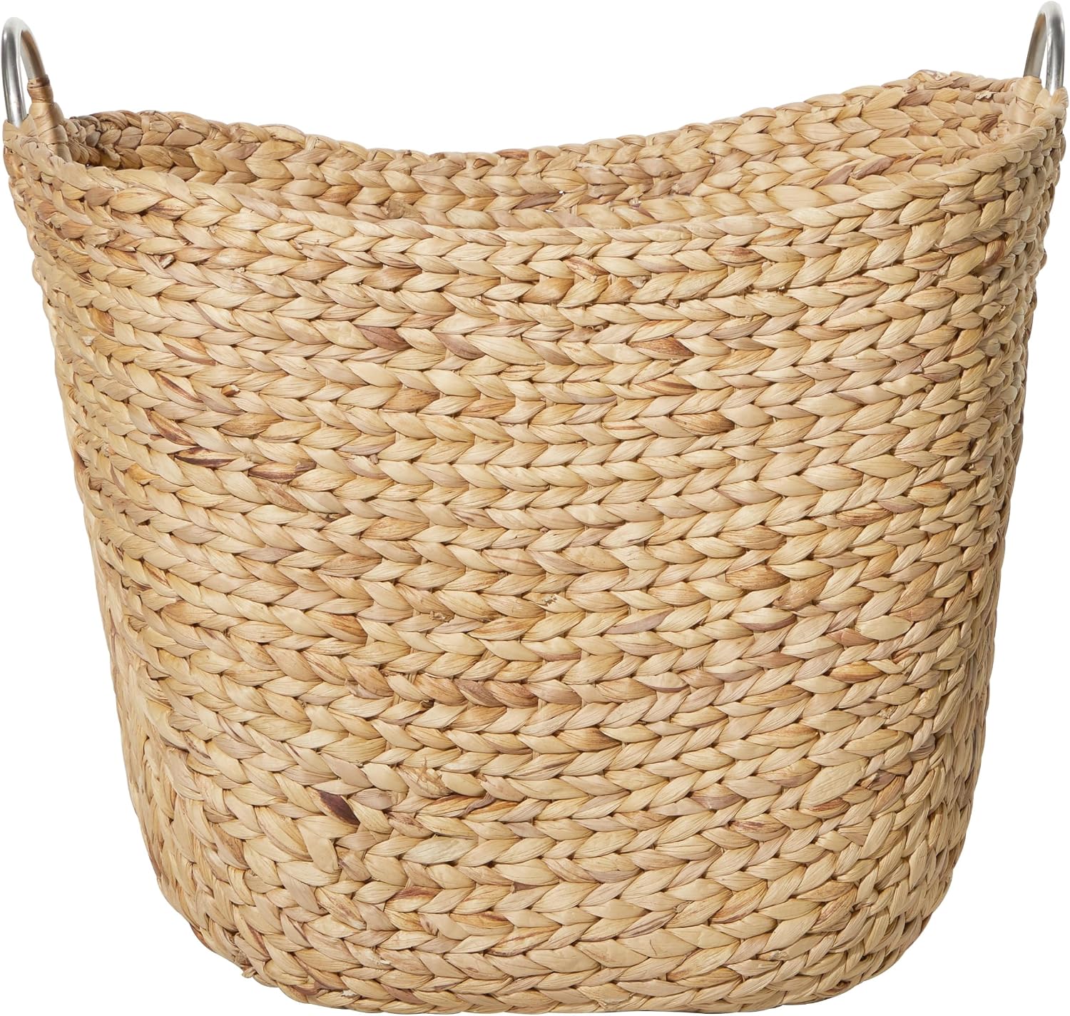 Decorative Woven Basket with Metal Handles - Image 2